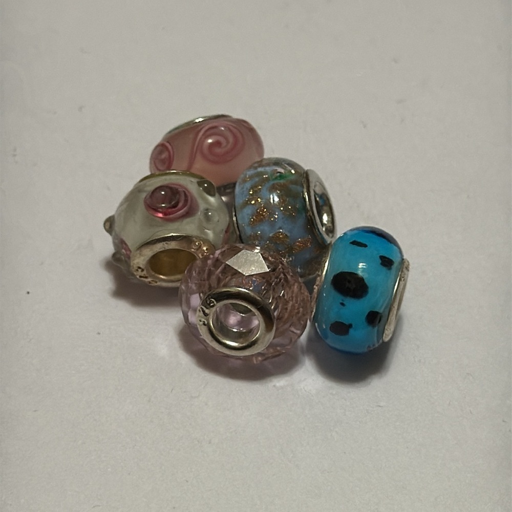 Sterling silver 925 beautiful Charm beads preowned set - Picture 4 of 10